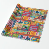 Cookie Monster's Foodie Truck Pattern Cadeaupapier (Uitgerold)