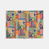 Cookie Monster's Foodie Truck Pattern Fleece Deken (Voorkant (Horizontaal))