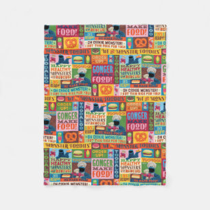 Cookie Monster's Foodie Truck Pattern Fleece Deken