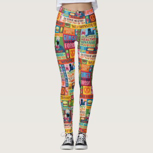Cookie Monster's Foodie Truck Pattern Leggings