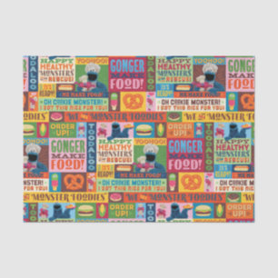 Cookie Monster's Foodie Truck Pattern Tissuepapier