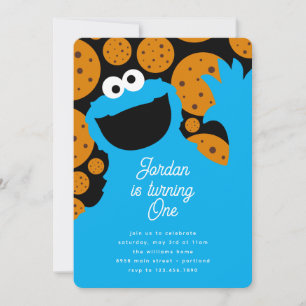 Cookie Monster's Verjaardag Cookie Bash Kaart