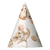 Cookie Mouse Theme Kind Party Paper Pet Feesthoedjes (Achterkant)
