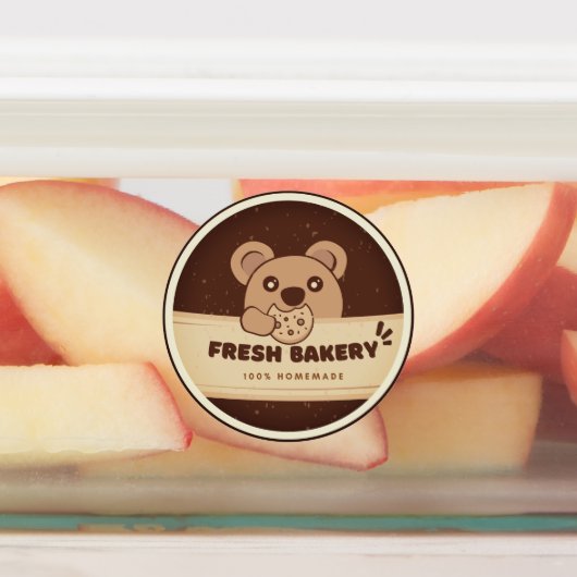 Cookie Ours Aliments faits main Logo Étiquette (Apposé)