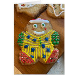 cookie pain d'épice décoré carte de Noël