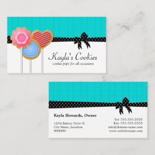 Cookie Poppen Turquoise Visitekaartje