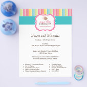 Cookie-prijslijstbrochure Flyer (Enkel)