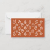 Cookie Raadspel| Kerstfeest Bruin  Notitiekaartje (Achterkant)