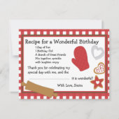 Cookie Recipe Bedankt Opmerking Kaart (Voorkant)