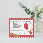 Cookie Recipe Bedankt Opmerking Kaart (Staand voorkant)