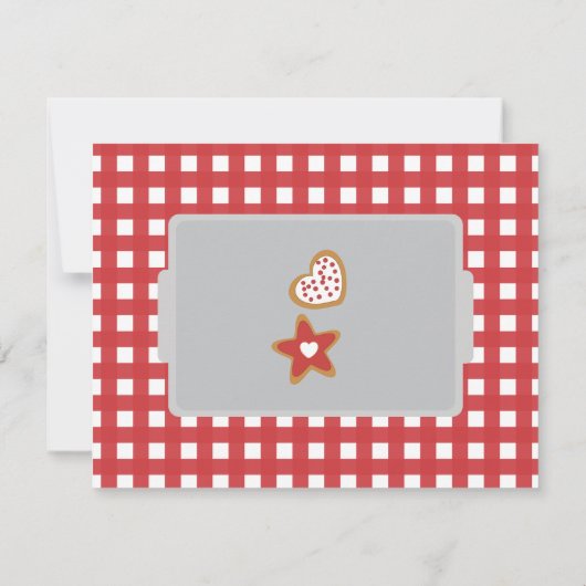 Cookie Recipe Bedankt Opmerking Kaart (Achterkant)