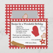 Cookie Recipe Bedankt Opmerking Kaart (Voorkant / Achterkant)