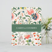 Cookie Recipe Index | Stijlvolle Floral | Groen (Staand voorkant)
