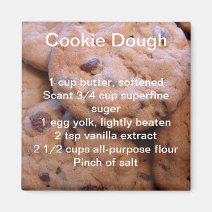 Cookie Recipe Magnet Magneet