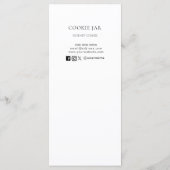 Cookie shop prijslijst/ Menu Kaart Wit (Achterkant)