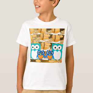 Cookie Snoepjes Dessert Eten Schattig Dier Uil Vog T-shirt