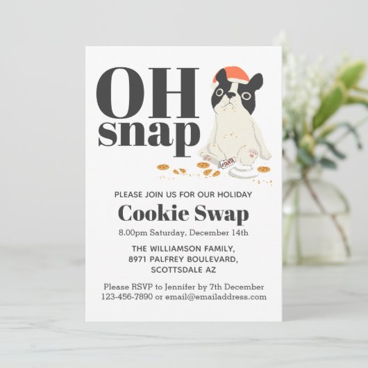 Cookie Swap Cute Puppy and Cookies Kaart (Staand voorkant)
