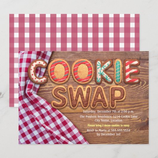 Cookie Swap Kaart (Voorkant / Achterkant)