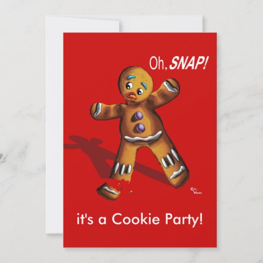 Cookie Swap-kerstfeest uitnodiging (Voorkant)