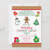 Cookie Swap Uitnodiging, Cookie Party Uitnodiging (Voorkant)