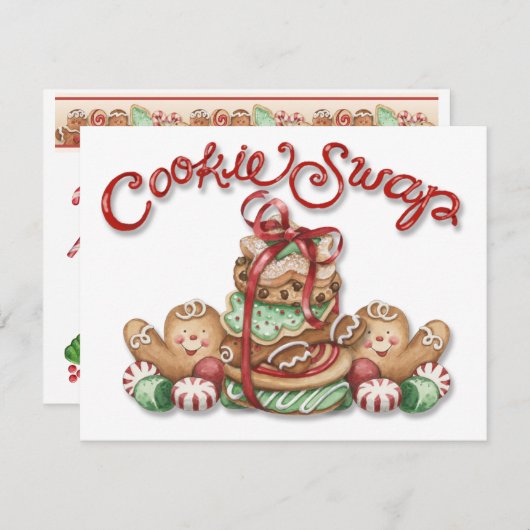 Cookie Swap uitnodiging - SRF (Voorkant / Achterkant)