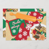 Cookie Swap Uitnodiging Vakantie Uitnodiging (Voorkant / Achterkant)