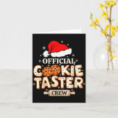 Cookie Taster Crew, Funny Christmas Baking Team Kaart (Gele Bloem)