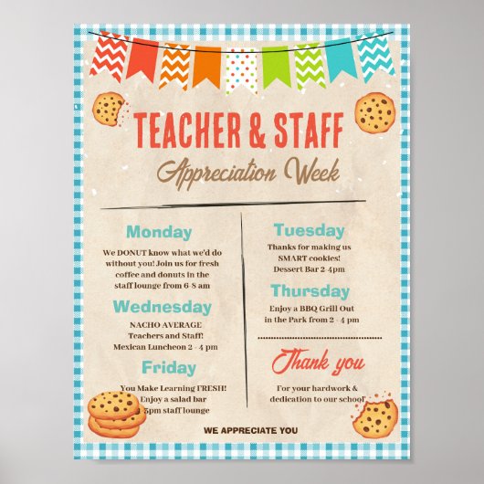 Cookie Teacher Appreciation Week Route Poster (Voorkant)