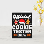 Cookie Tester Crew Christmas Baking Xmas Pajamas Kaart (Gele Bloem)