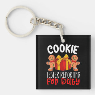 Cookie Tester Meldt Zich Aan Voor Dienst Grappige Sleutelhanger