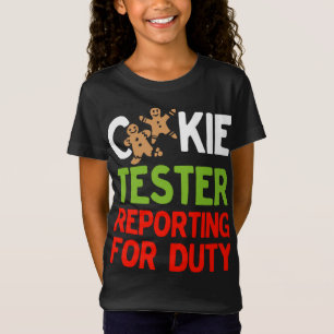 Cookie Tester Rapportage voor Duty Schattige Chris T-shirt