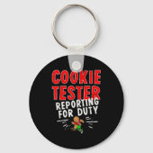 Cookie Tester Rerting Duty Funny Husband Christmas Sleutelhanger (Voorkant)