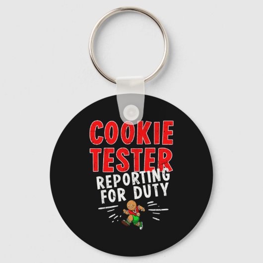 Cookie Tester Rerting Duty Funny Husband Christmas Sleutelhanger (Voorkant)