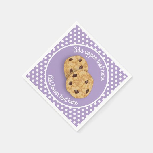 Cookie thema polka dot achtergrond eigen aangepast servet (Hoek)