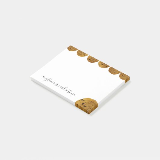 Cookie Time Chocolate Chip Cookie Custom Text Post-it® Notes (Schuin)
