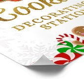 Cookie Versier Station Kerstfeest Bord Poster (Hoek)