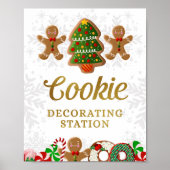 Cookie Versier Station Kerstfeest Bord Poster (Voorkant)