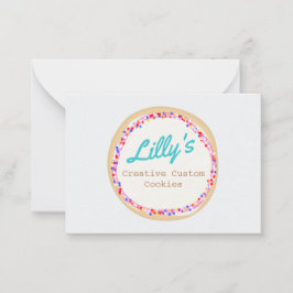 Cookie voor Cupcake Decorator Notitiekaartje