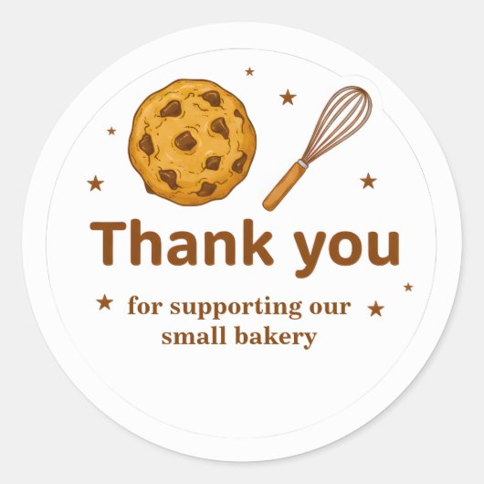 Cookie & Whisk Bakery Bedankt Sticker (Voorkant)