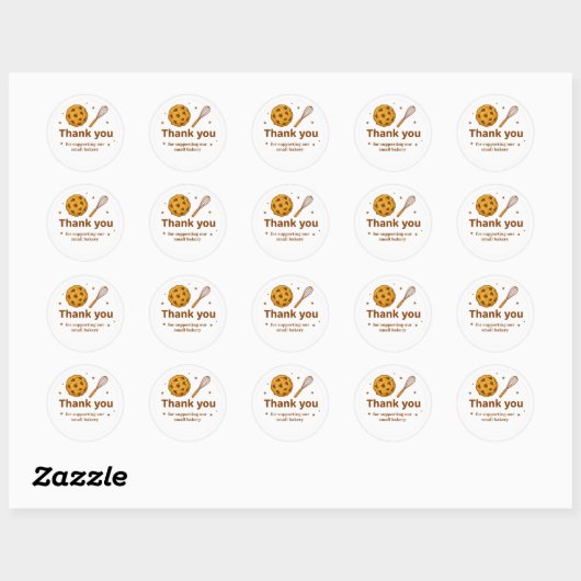 Cookie & Whisk Bakery Thank You Sticker (Feuille)