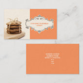 Cookies à chips chocolat Cartes de visite {Orange} (Devant / Derrière)