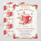 Cookies and Cocoa 2nd Birthday Invitation (Devant / Derrière)
