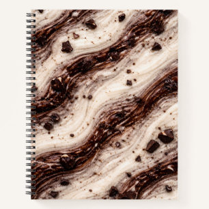 Cookies and Cream Milkshake Marmer Textuur Design Notitieboek