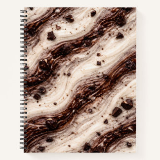 Cookies and Cream Milkshake Marmer Textuur Design Notitieboek