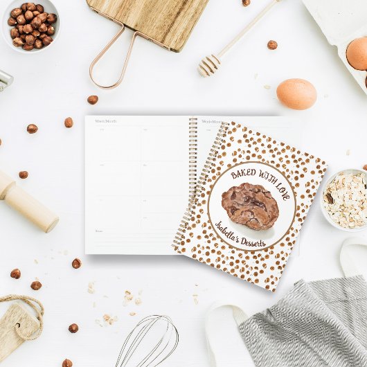 Cookies aux pépites de chocolat à l'aquarelle cuit