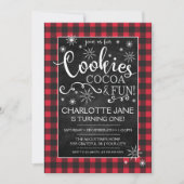 Cookies Cacao & Fun Play Verjaardag Uitnodiging (Voorkant)