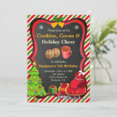 Cookies Cacao Kerstmis Verjaardagsfeestuitnodiging Kaart (Staand voorkant)