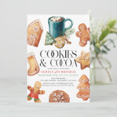 Cookies & Cacao Kerstvakantie Kind jarig Kaart (Staand voorkant)