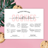 Cookies Care Kaart Roze Esthetisch Modern Script