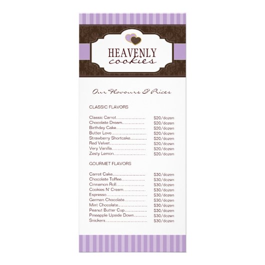 Cookies / Carte en rack de boulangerie (Devant)